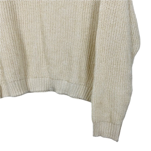 Wild fable plus size knit sweater v neck cream with gold sparkle woman's XXL - Picture 4 of 6